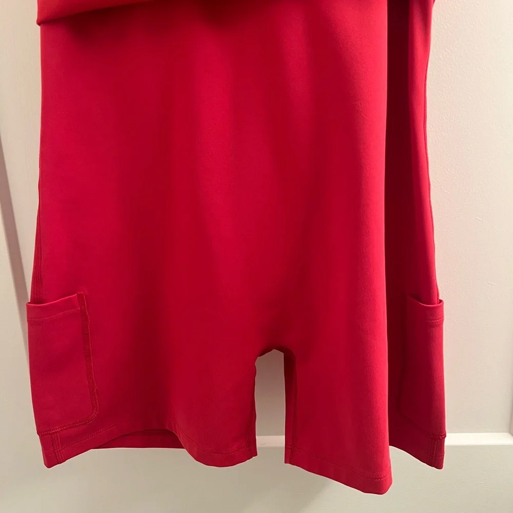 Girlfriend Colkective brand Bike Dress, bright red, size L. - Picture 7 of 8